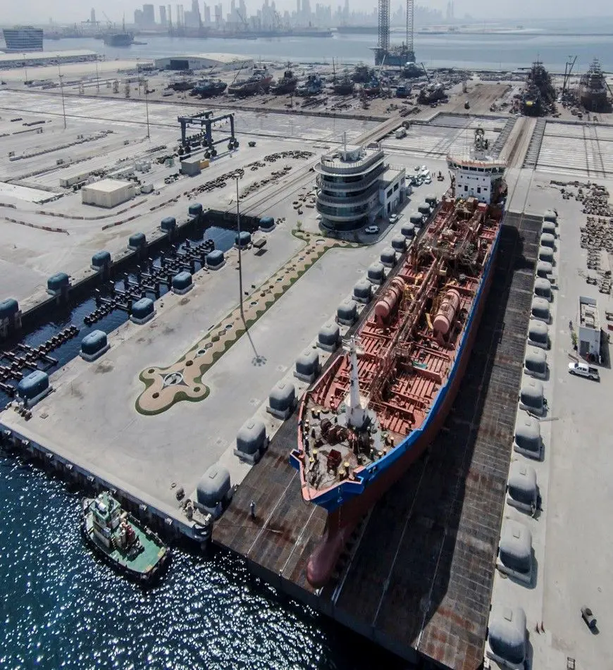 Ship on the syncrolift at DMC